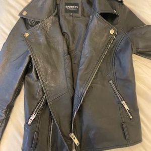 Black leather jacket